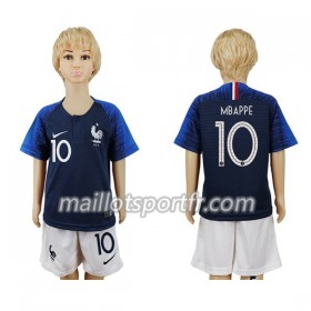Maillot de Foot France Mbappe 10 Enfant Domicile Coupe du monde 2018